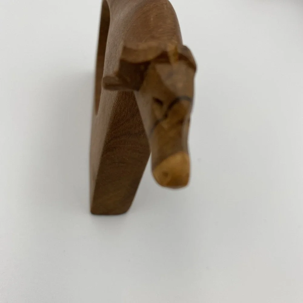 Hand Carved African Safari Animal‎ Wooden Napkin Rings Round Set of 7
